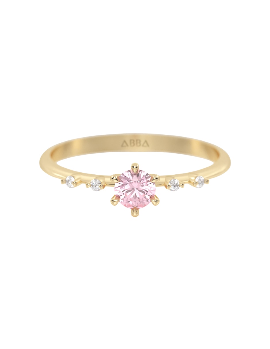 Anillo 14 k de oro zirconia brillante Anillo 14 k de oro zirconia brillante