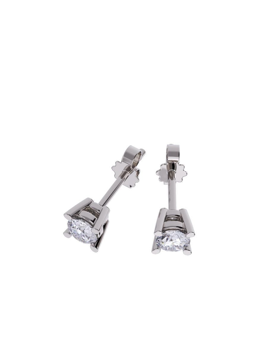 Set de aretes redondos de oro 10 K con acabado pulido zirconia
