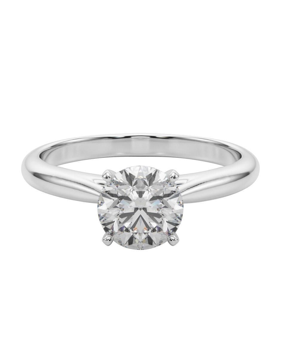 Anillo de compromiso de oro blanco 10 k diamante Anillo de compromiso de oro blanco 10 k diamante