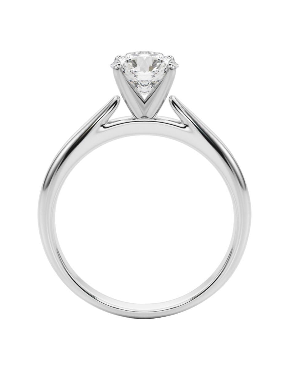 Anillo de compromiso de oro blanco 10 k diamante