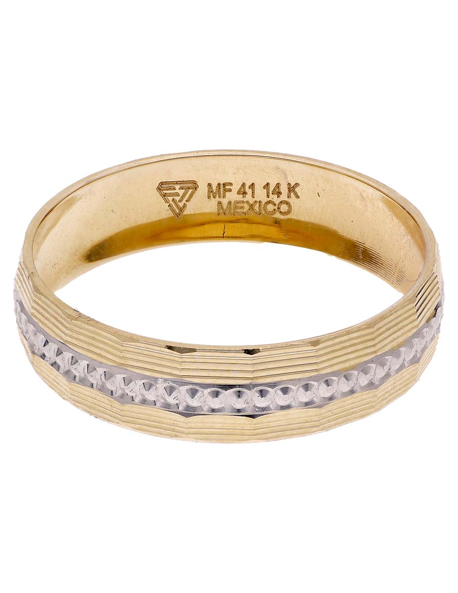 Argolla circular Fonelli 14 k de oro pulido