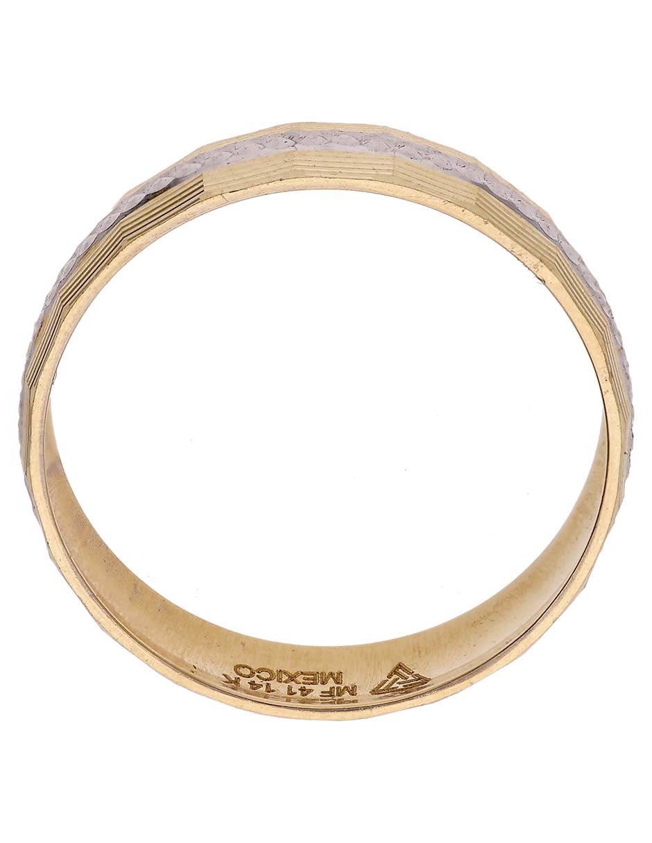 Argolla circular Fonelli 14 k de oro pulido