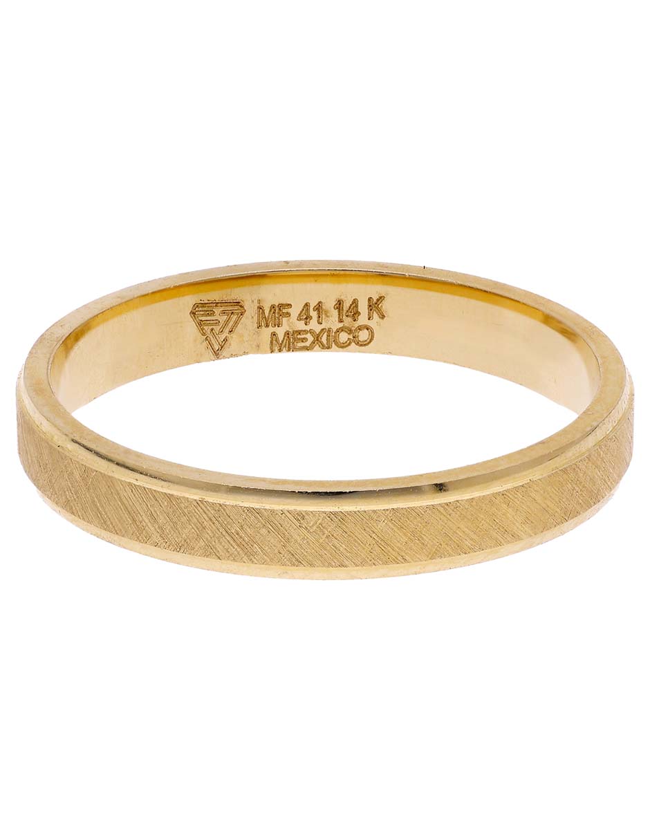 Argolla circular Fonelli 14 k de oro amarillo semi mate