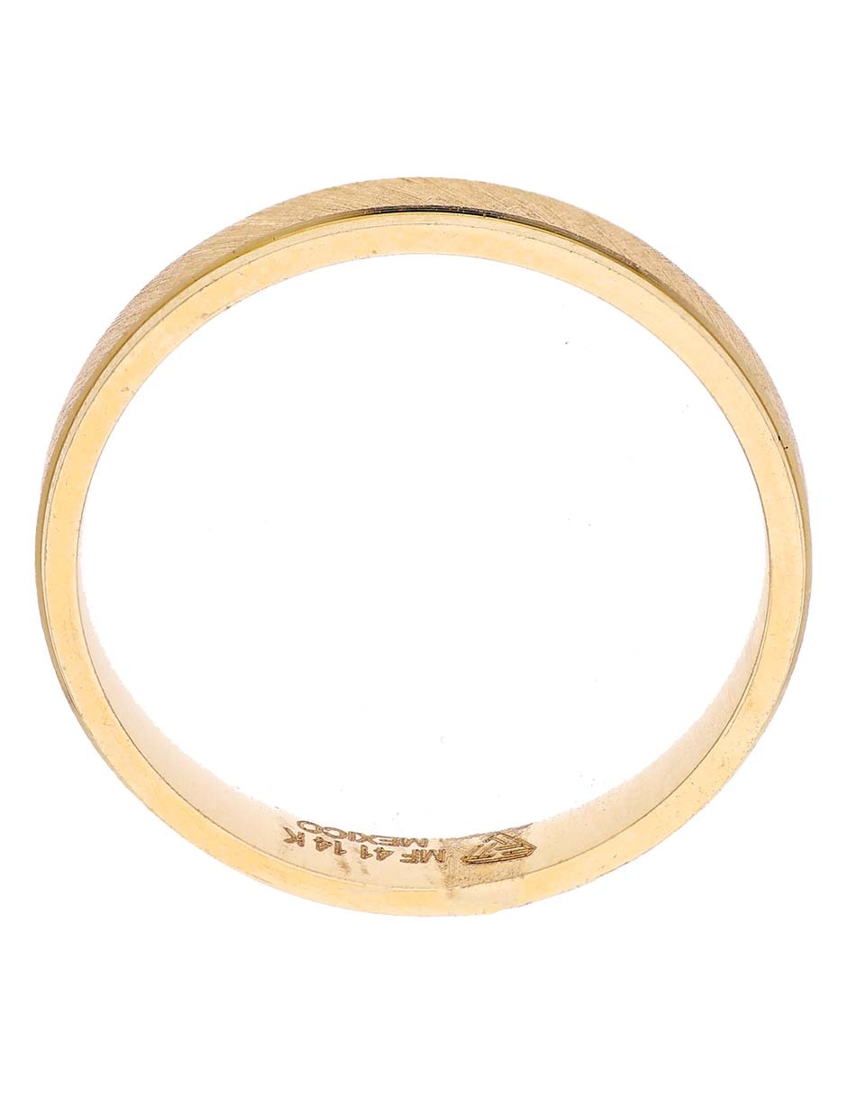 Argolla circular Fonelli 14 k de oro amarillo semi mate