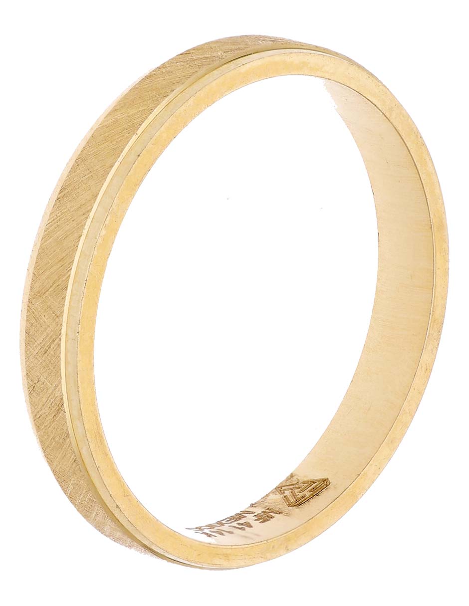 Argolla circular Fonelli 14 k de oro amarillo semi mate