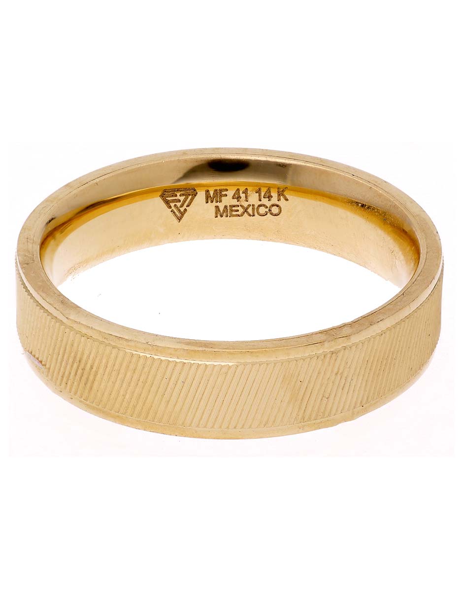 Argolla circular Fonelli 14 k de oro amarillo troquelado