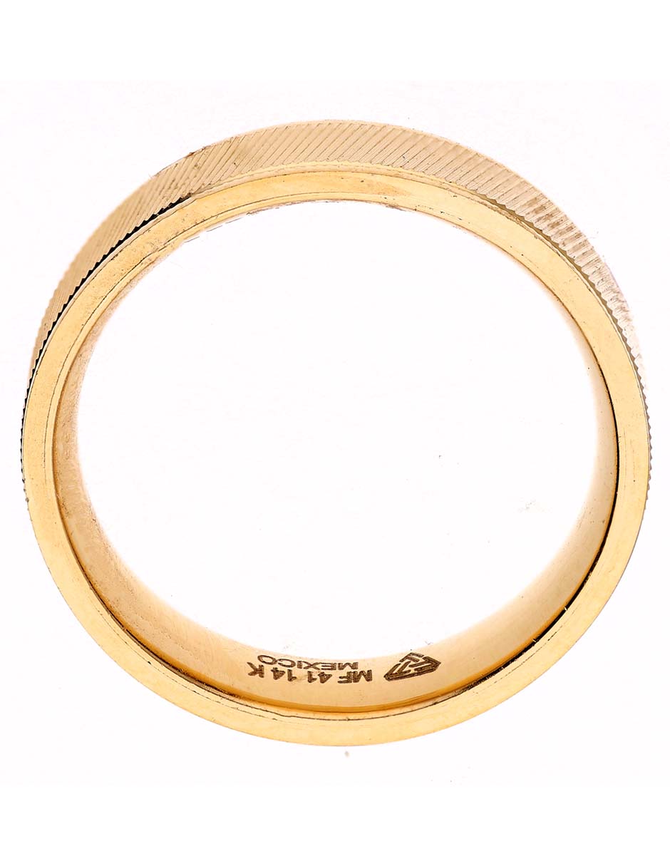 Argolla circular Fonelli 14 k de oro amarillo troquelado