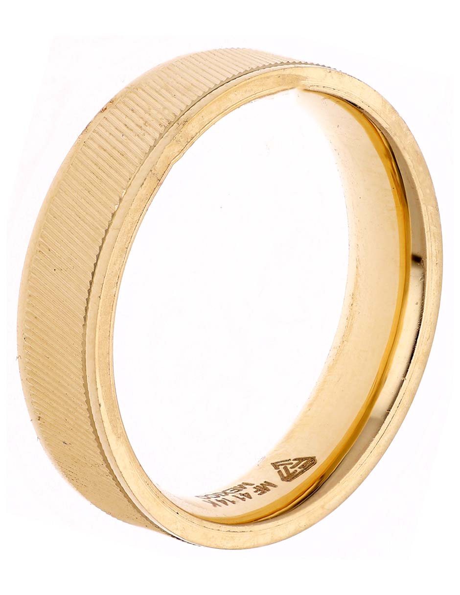 Argolla circular Fonelli 14 k de oro amarillo troquelado