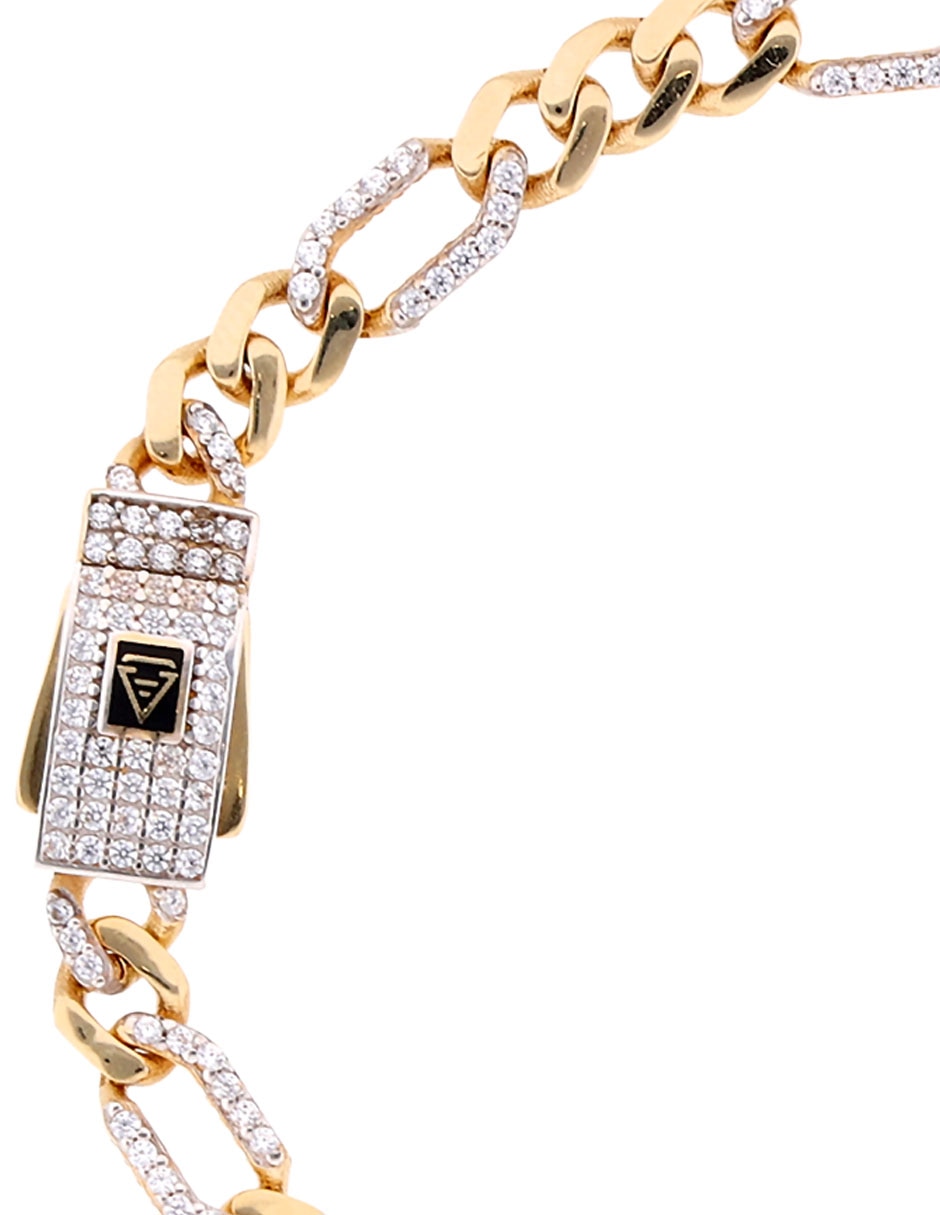 Pulsera Fonelli de oro amarillo con circonita 14 k con acabado brillante