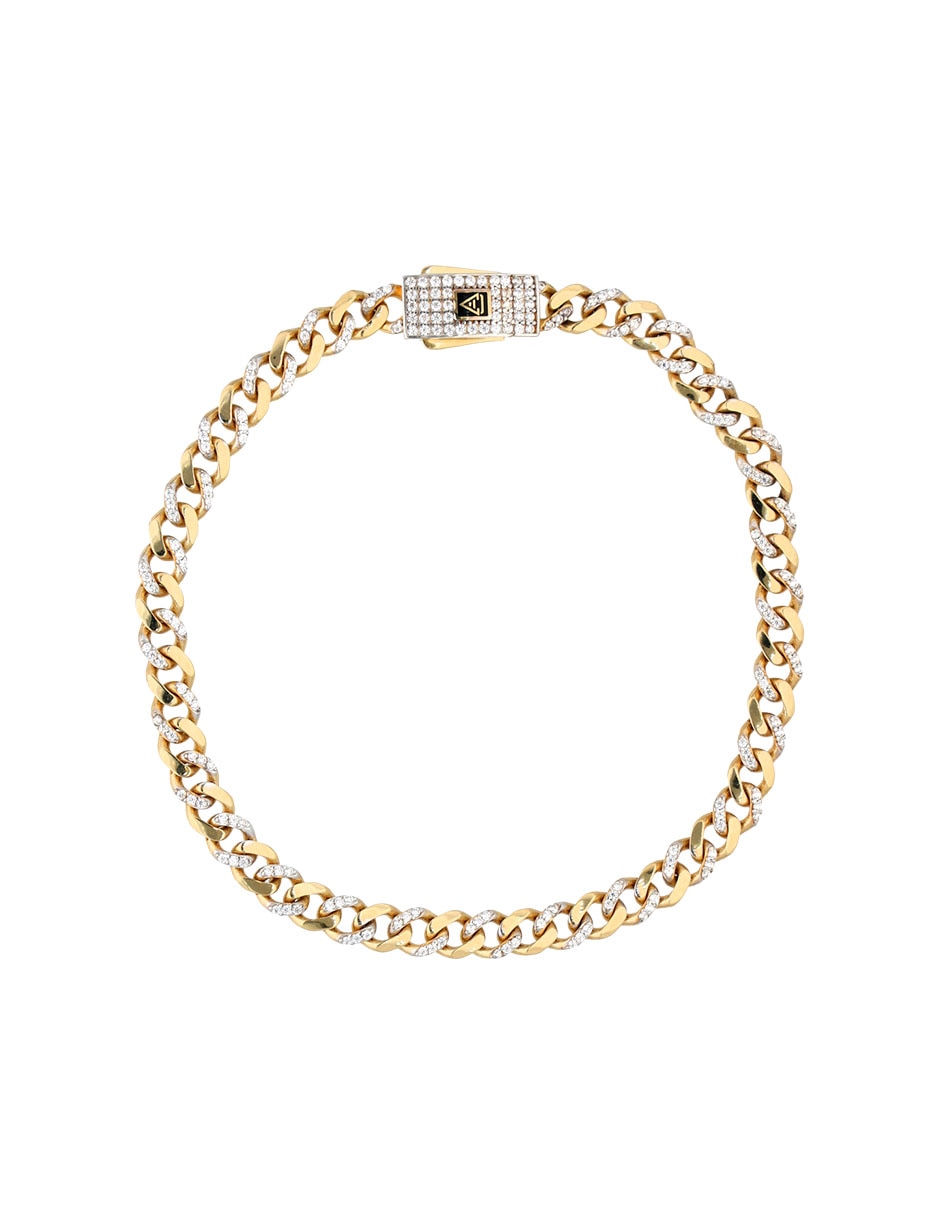 Pulsera Fonelli de oro amarillo con circonita 14 k con acabado brillante
