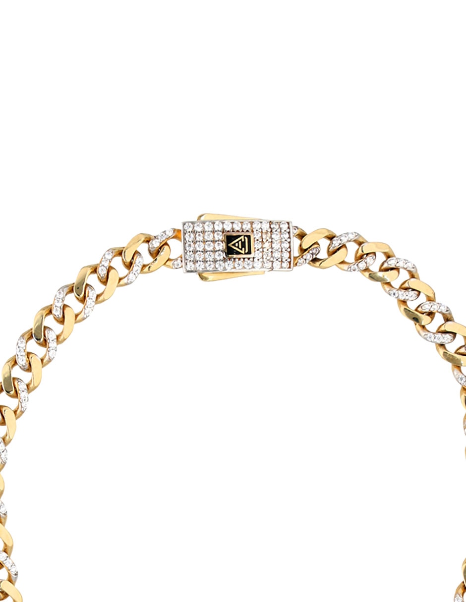Pulsera Fonelli de oro amarillo con circonita 14 k con acabado brillante