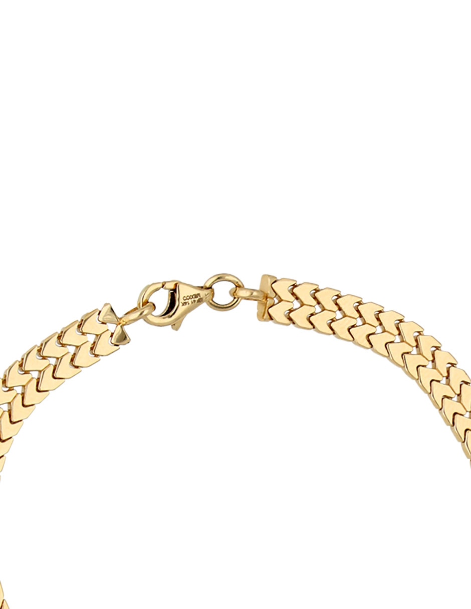 Pulsera Fonelli de oro amarillo 14 k con acabado pulido