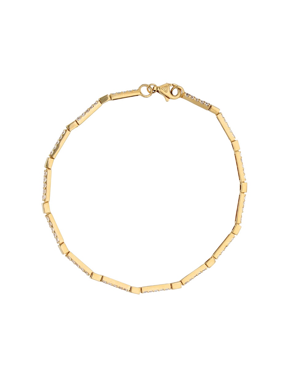 Pulsera Fonelli de oro amarillo con circonita 14 k con acabado brillante