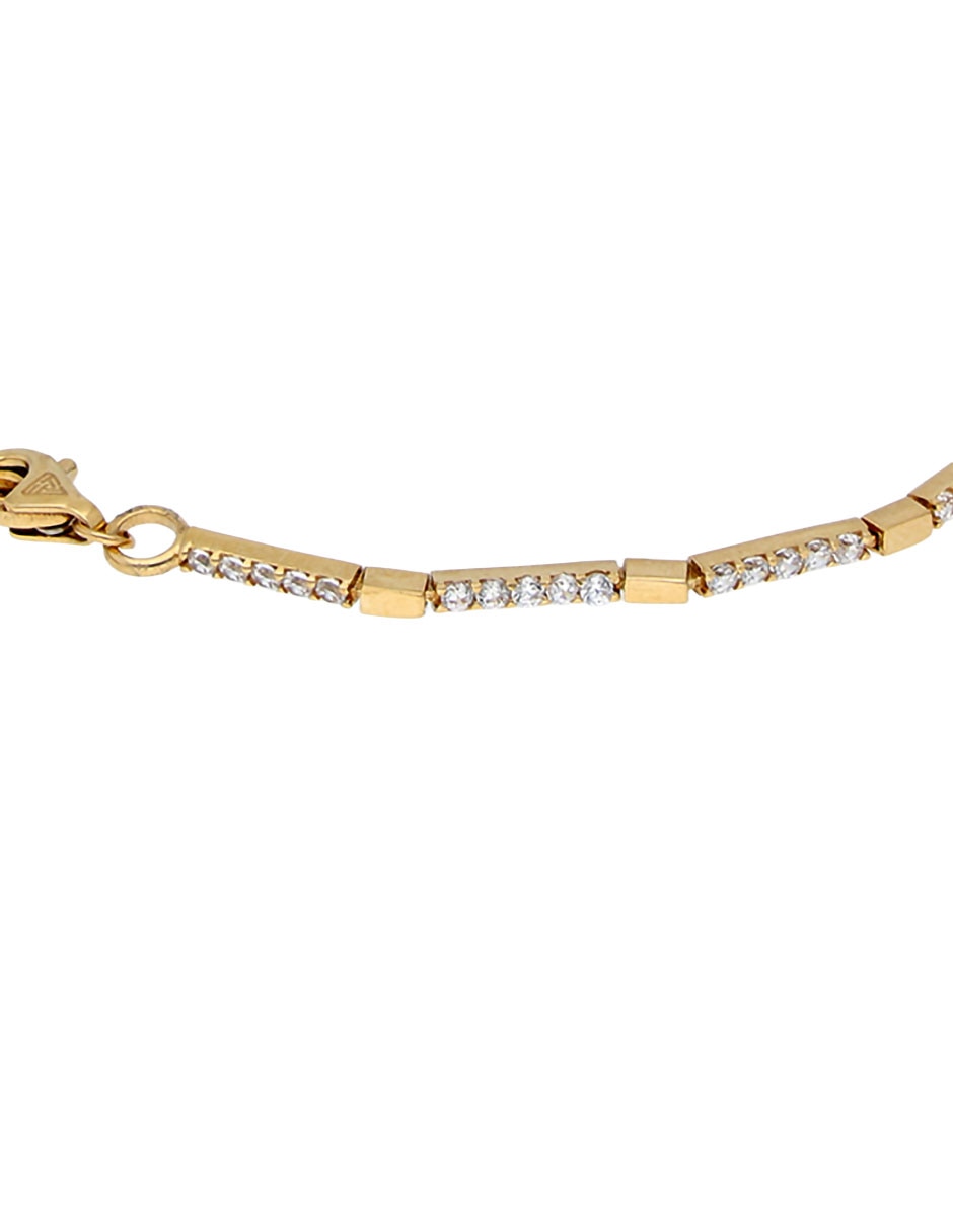 Pulsera Fonelli de oro amarillo con circonita 14 k con acabado brillante