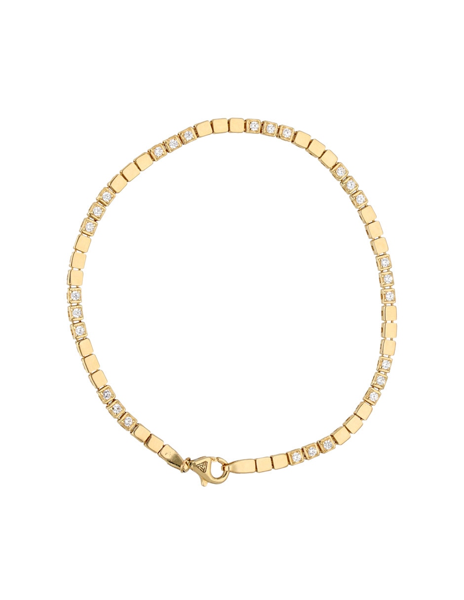 Pulsera Fonelli de oro amarillo con circonita 14 k con acabado brillante