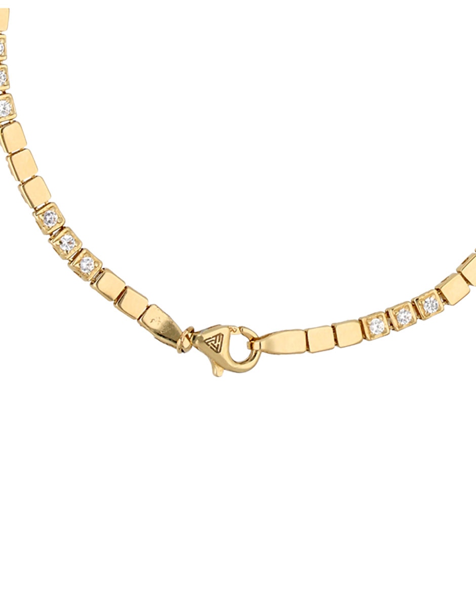 Pulsera Fonelli de oro amarillo con circonita 14 k con acabado brillante