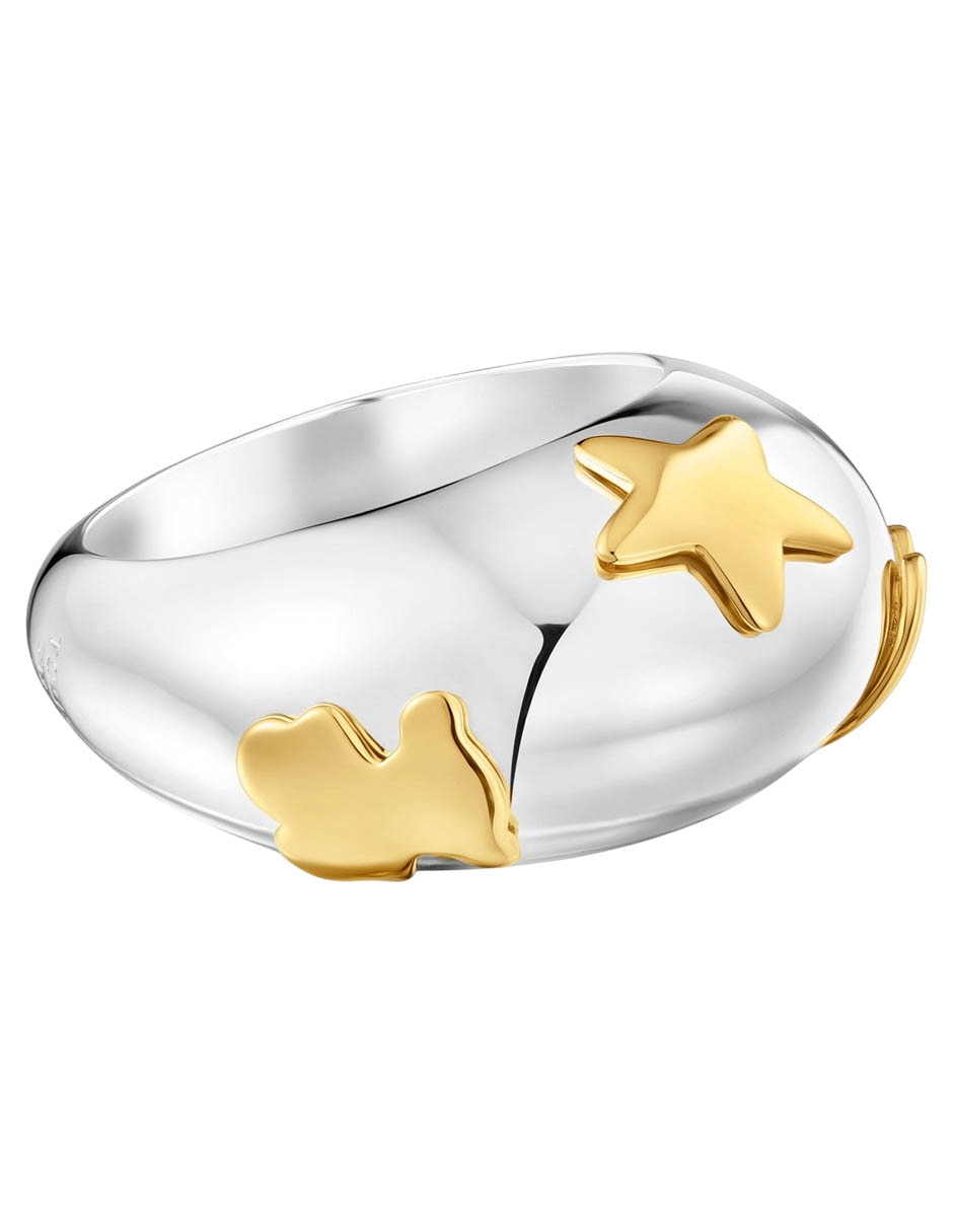 Anillo Warm de plata P 925 con acabado baño de oro