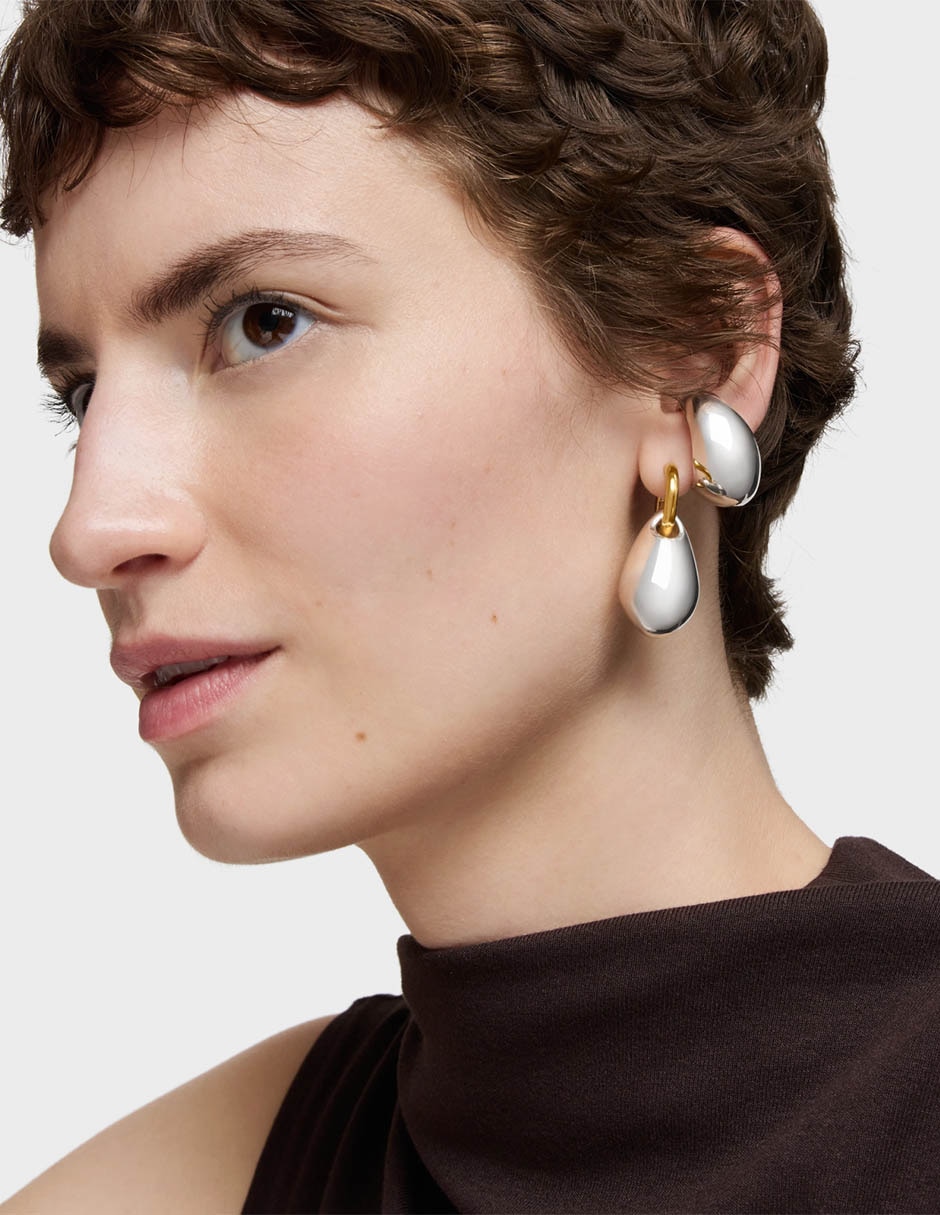 Aretes de aro de plata P 925 5