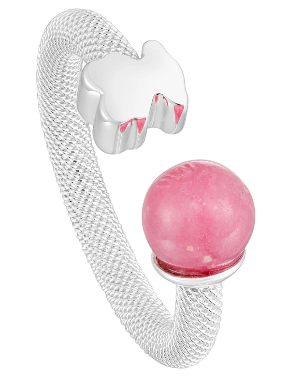 Anillo de oso Icon Mesh P 925 de plata rodonita lustre 5