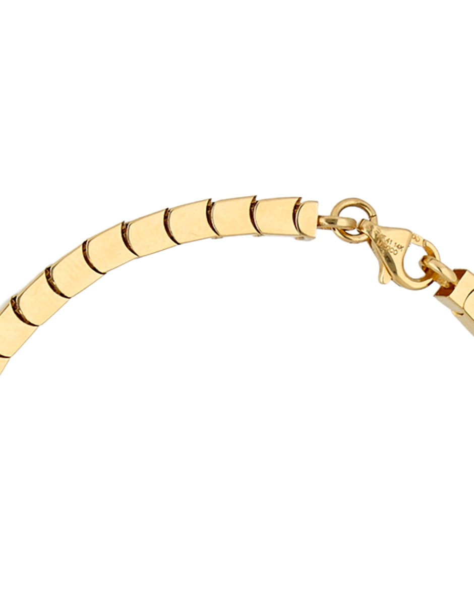 Pulsera Fonelli de oro amarillo 14 k con acabado pulido