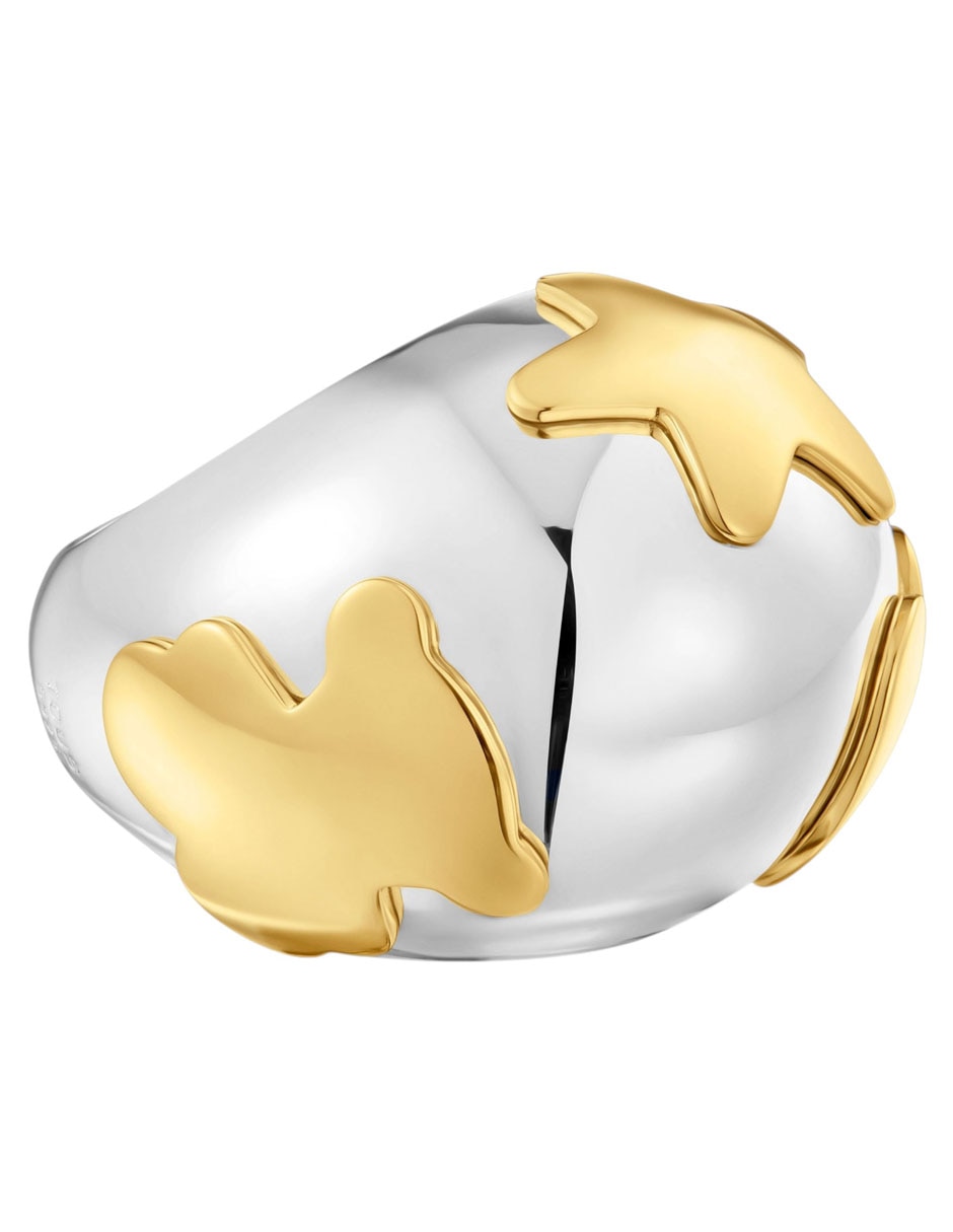 Anillo Warm de plata P 925 con acabado baño de oro