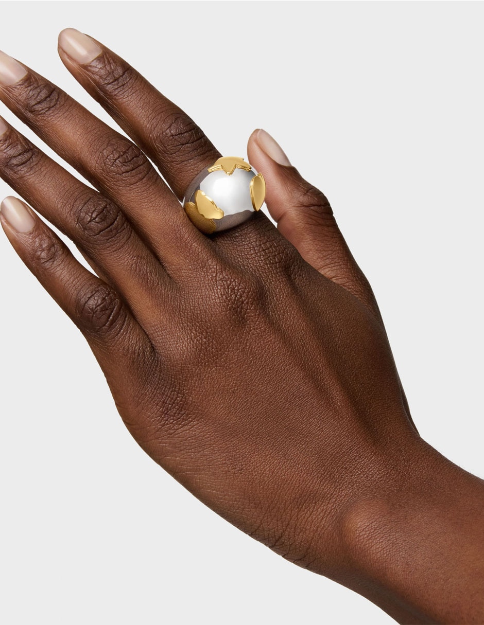 Anillo Warm de plata P 925 con acabado baño de oro