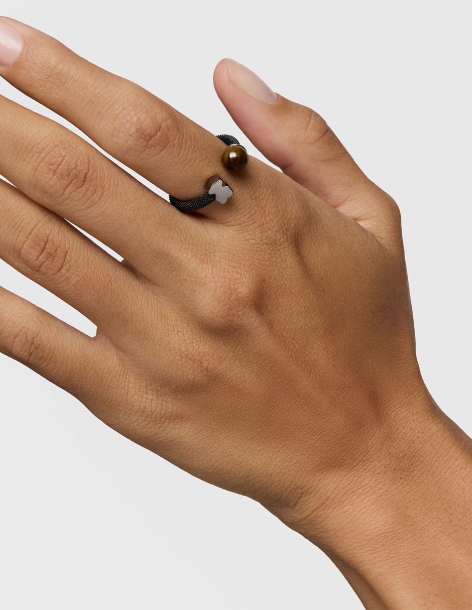 Anillo de oso Icon Mesh ojo de halcón lustre 6