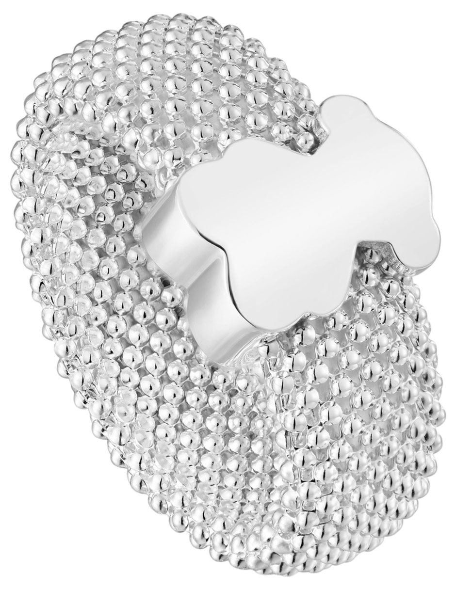 Anillo de oso Icon Mesh P 925 de plata brillante 5
