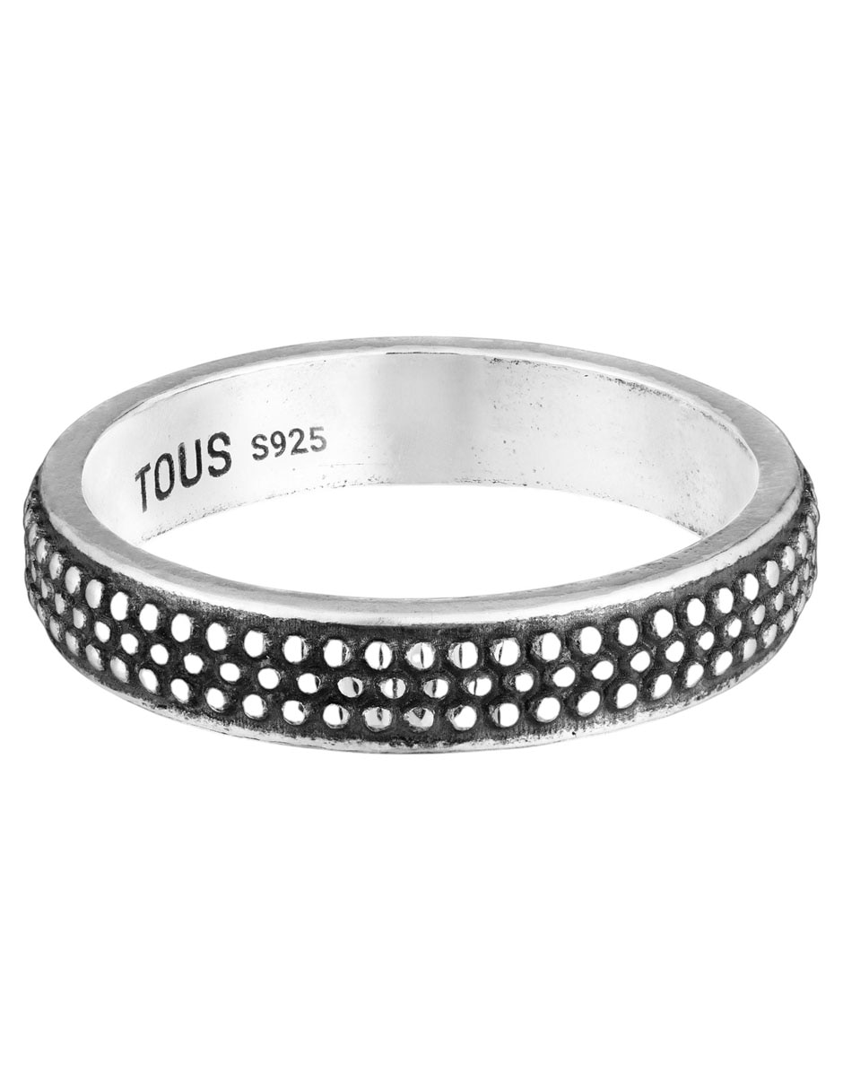 Anillo circular Man P 925 de plata brillante