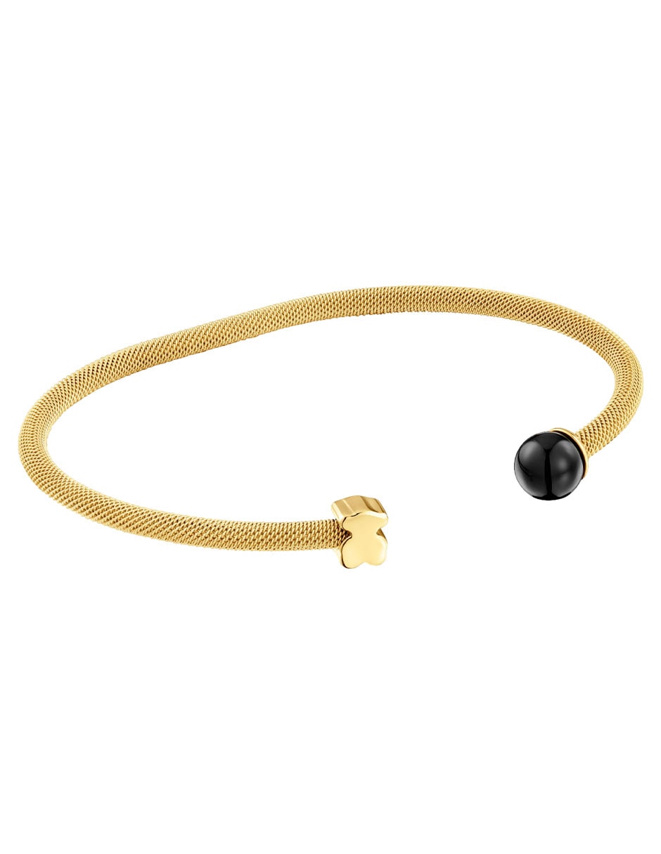 Pulsera con ónix Icon Mesh acabado brillante