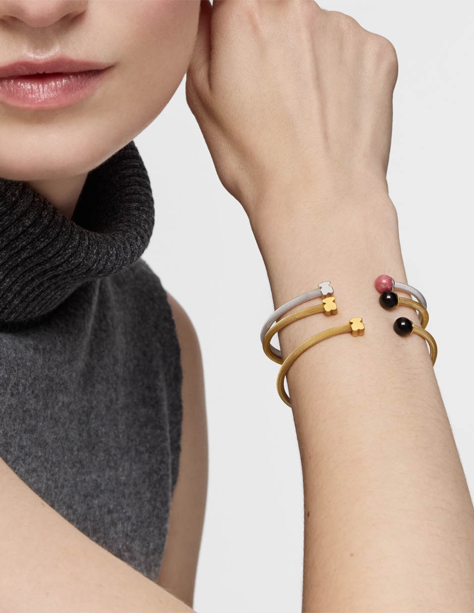 Pulsera con ónix Icon Mesh acabado brillante 5