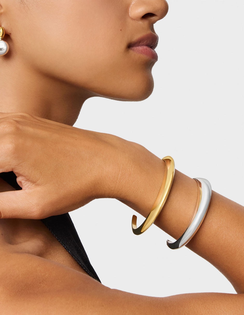 Pulsera de plata P 925 Warm acabado baño de oro 5
