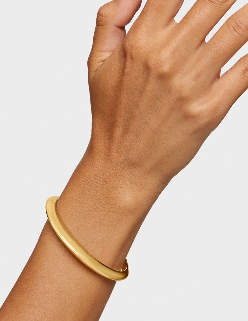 Pulsera de plata P 925 Warm acabado baño de oro 6