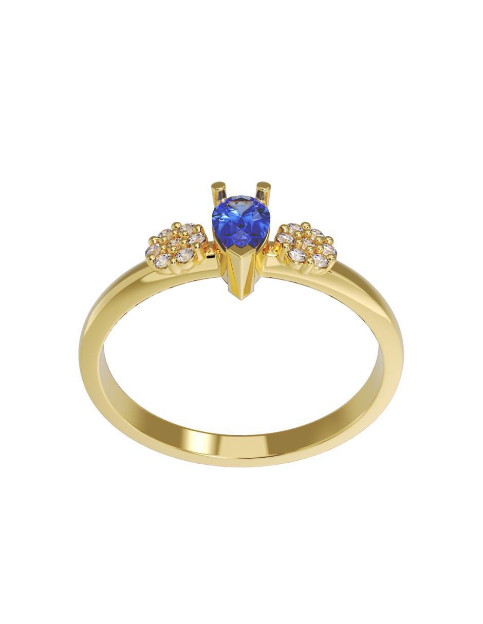 Anillo de compromiso 14 k 3