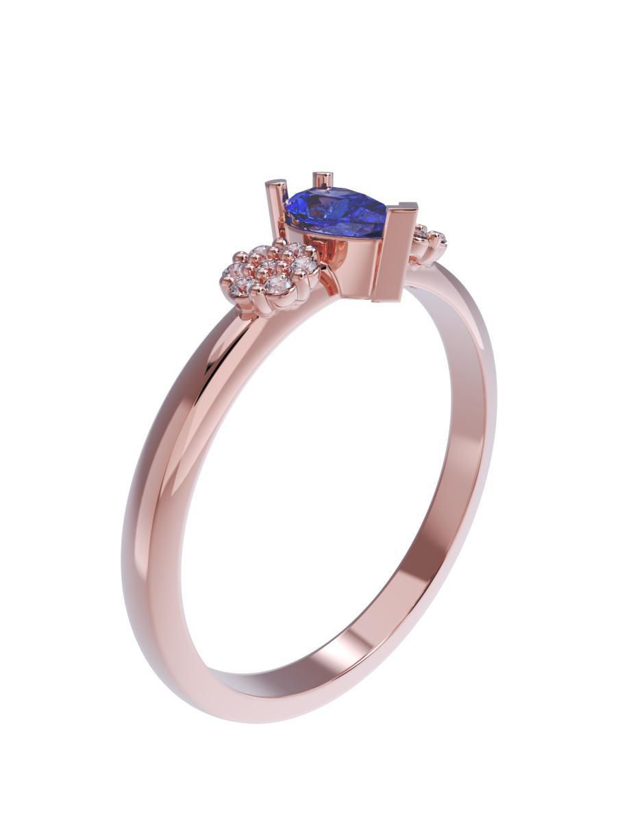 Anillo de compromiso 14 k 3
