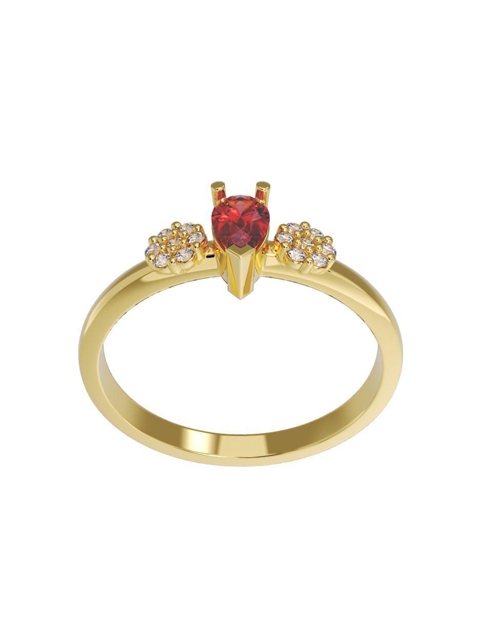 Anillo de compromiso 14 k 2