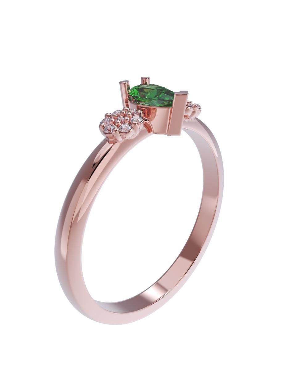 Anillo de compromiso 14 k 3