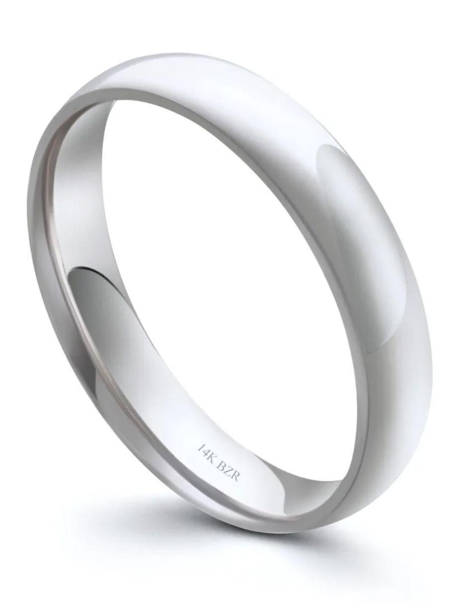 Argolla de oro blanco 14 k Argolla de oro blanco 14 k