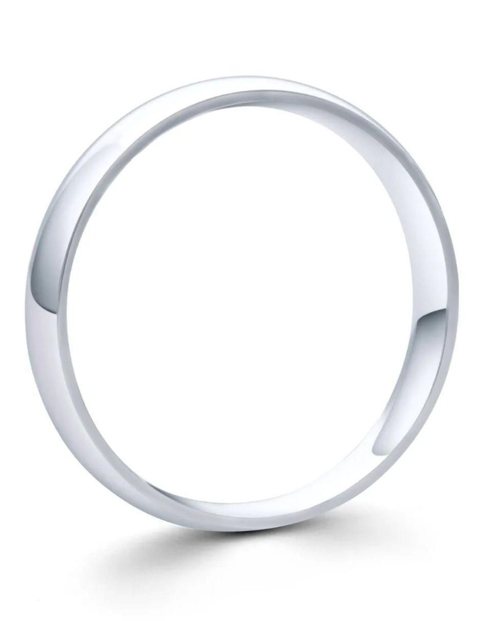 Argolla de oro blanco 14 k 4