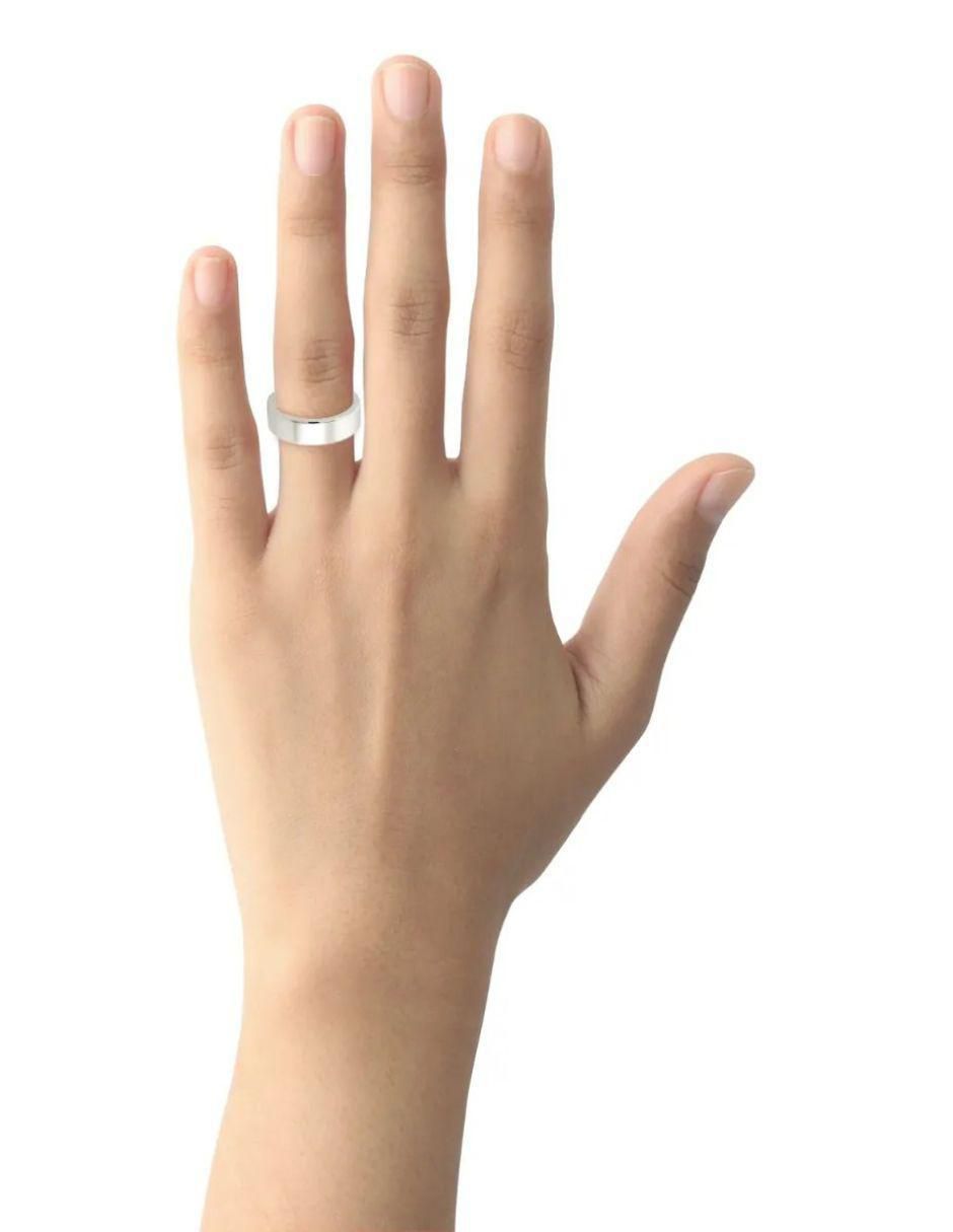 Argolla de oro blanco 14 k 2