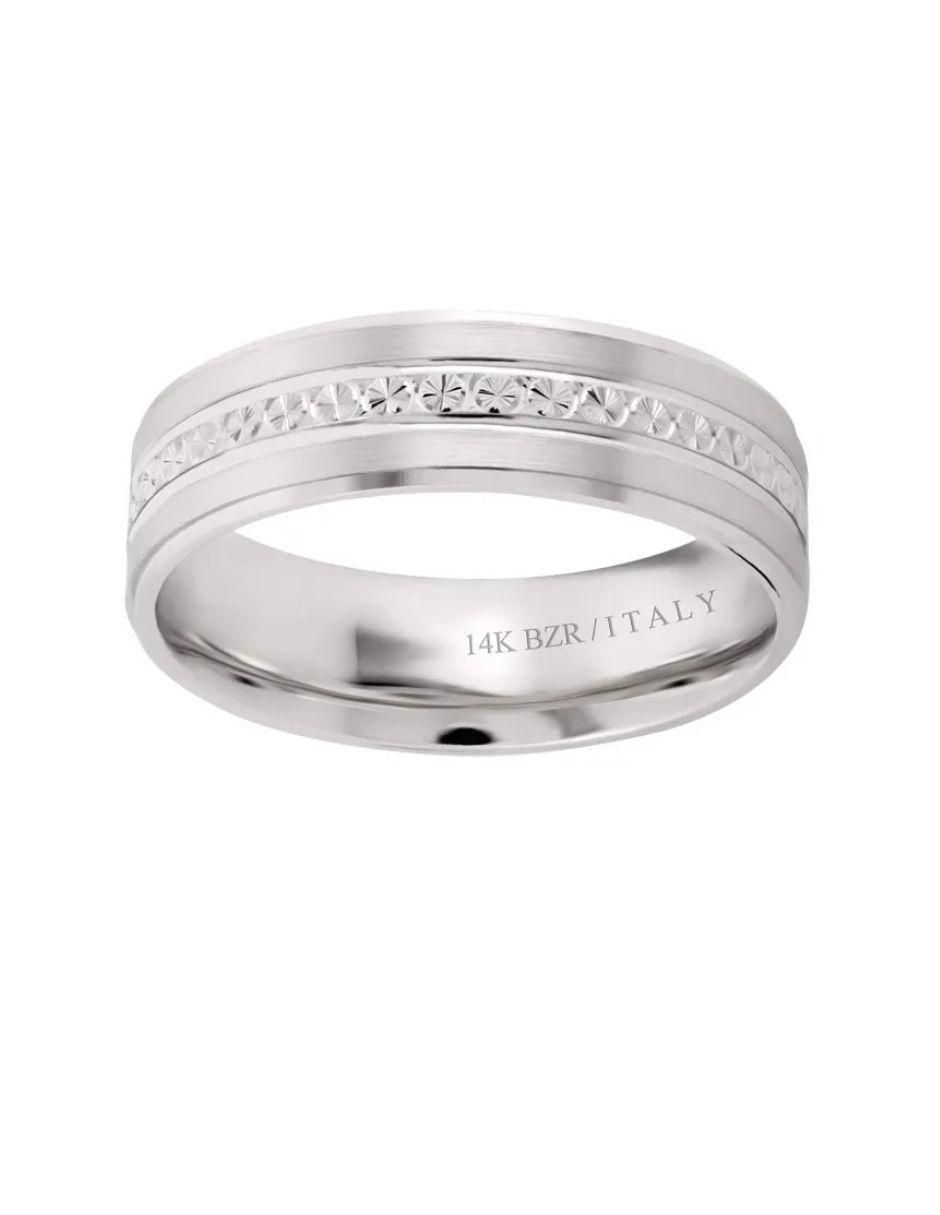 Argolla de oro blanco 14 k Argolla de oro blanco 14 k