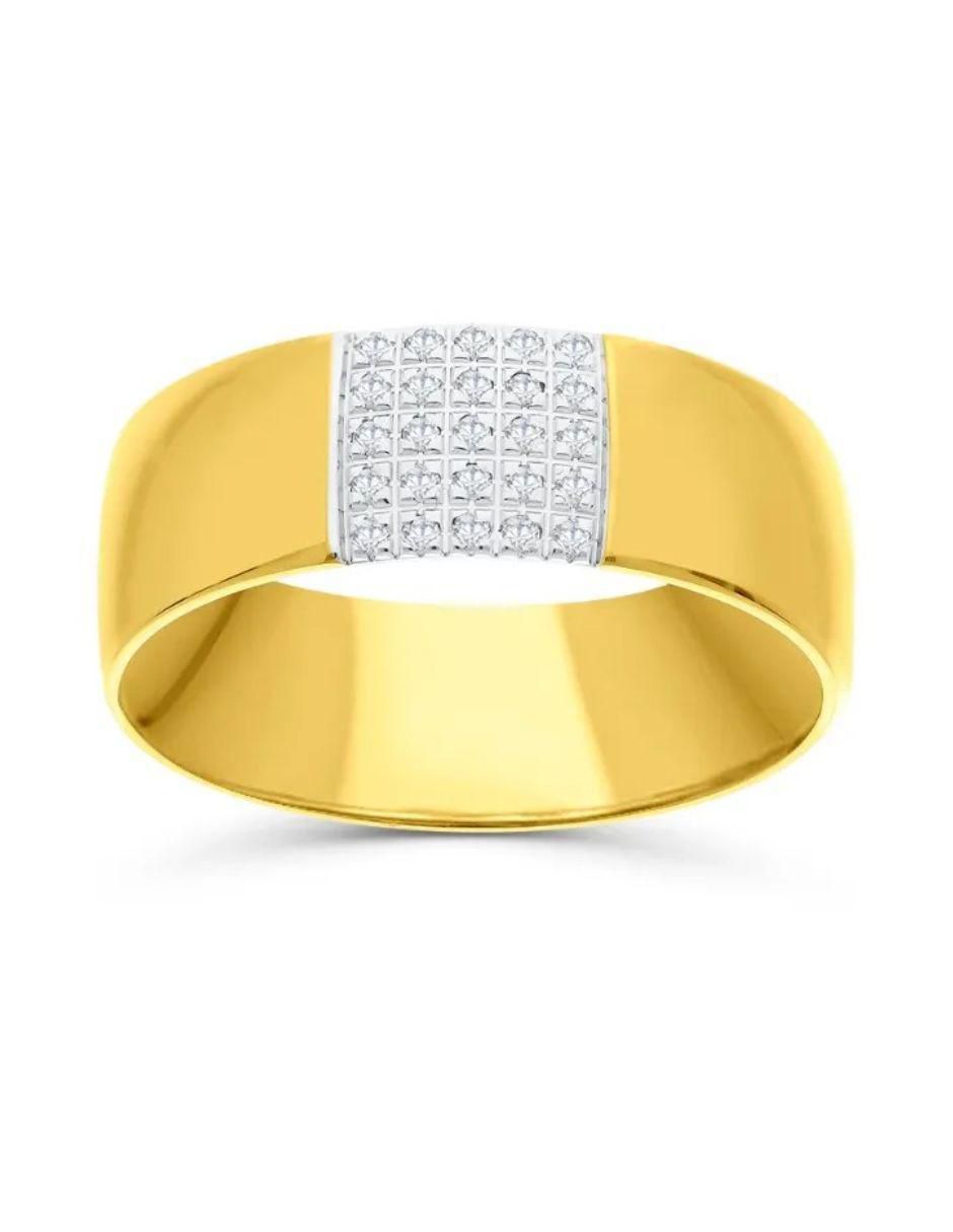 Argolla de oro 14 k diamante