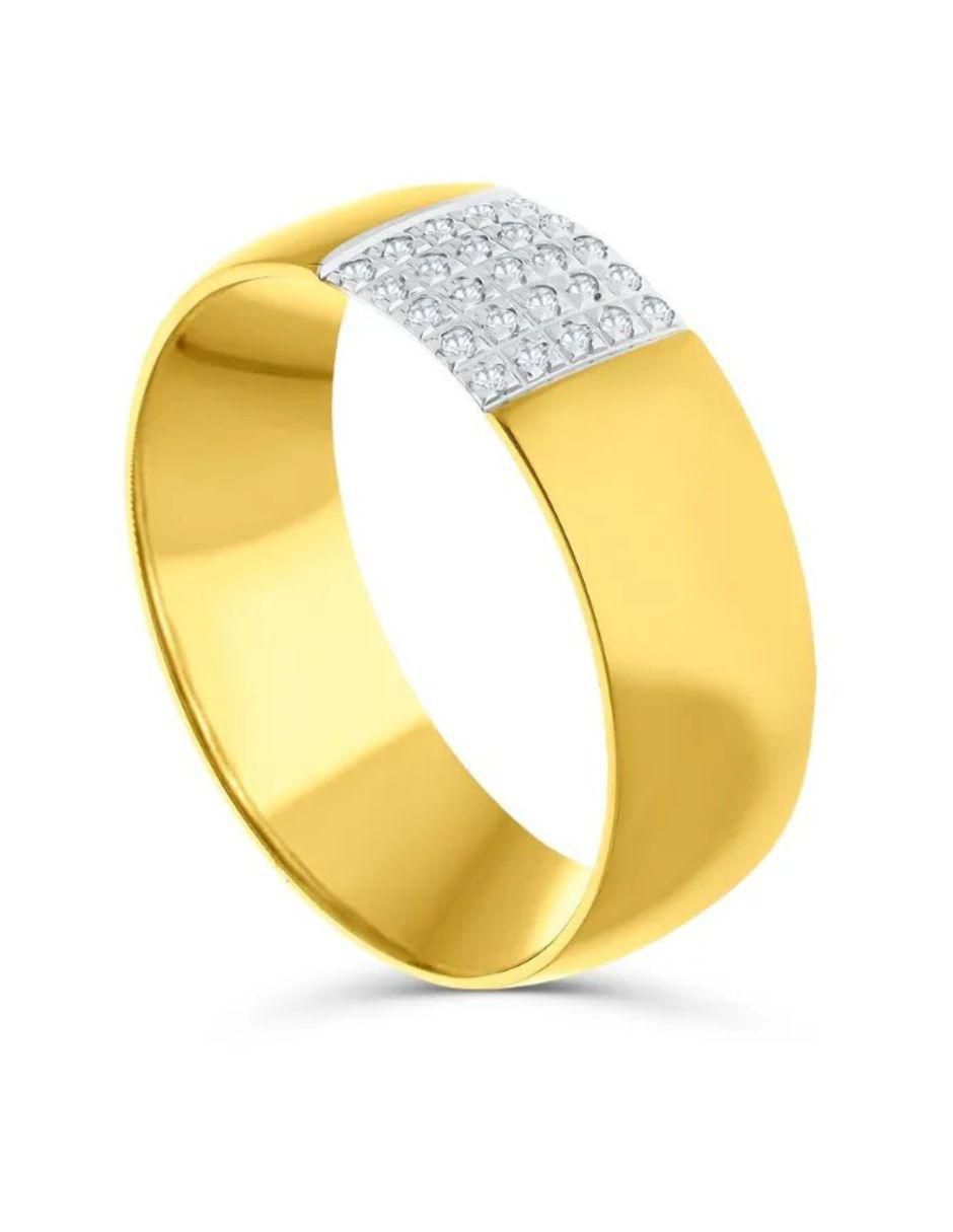 Argolla de oro 14 k diamante 5