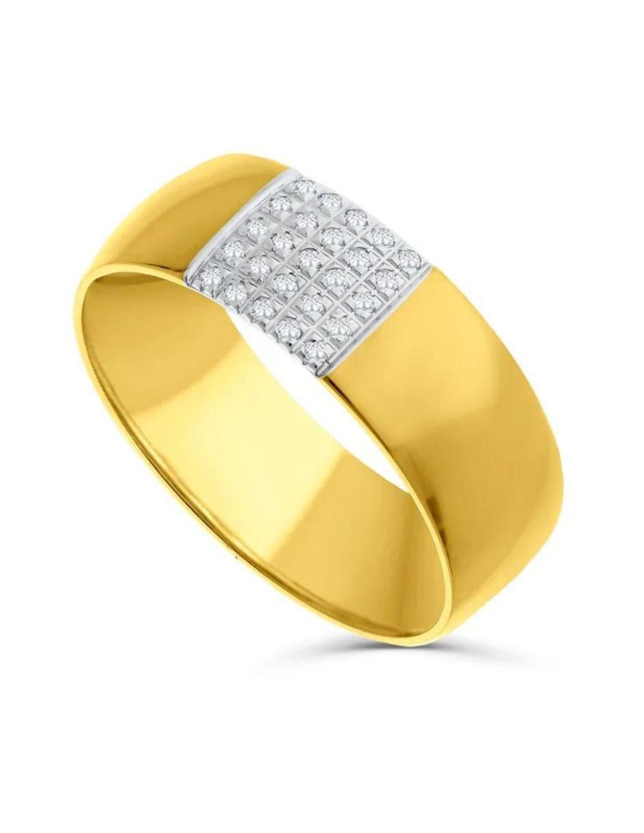 Argolla de oro 14 k diamante 4