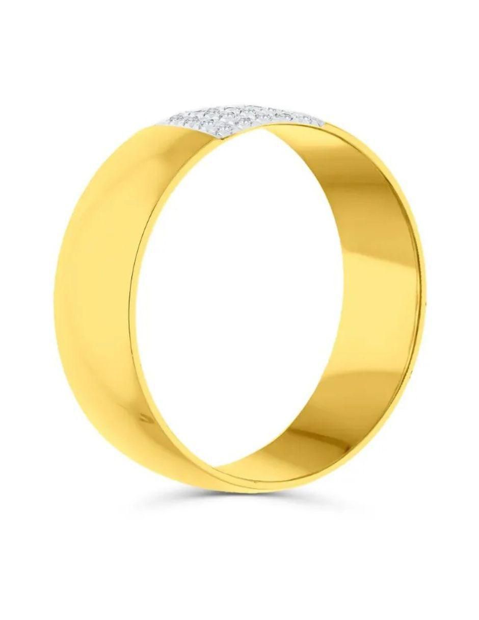 Argolla de oro 14 k diamante 3