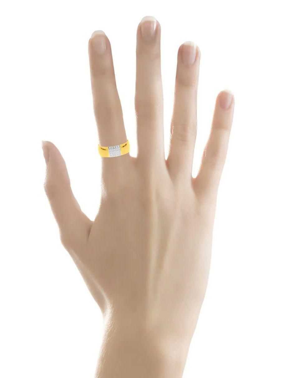 Argolla de oro 14 k diamante 2
