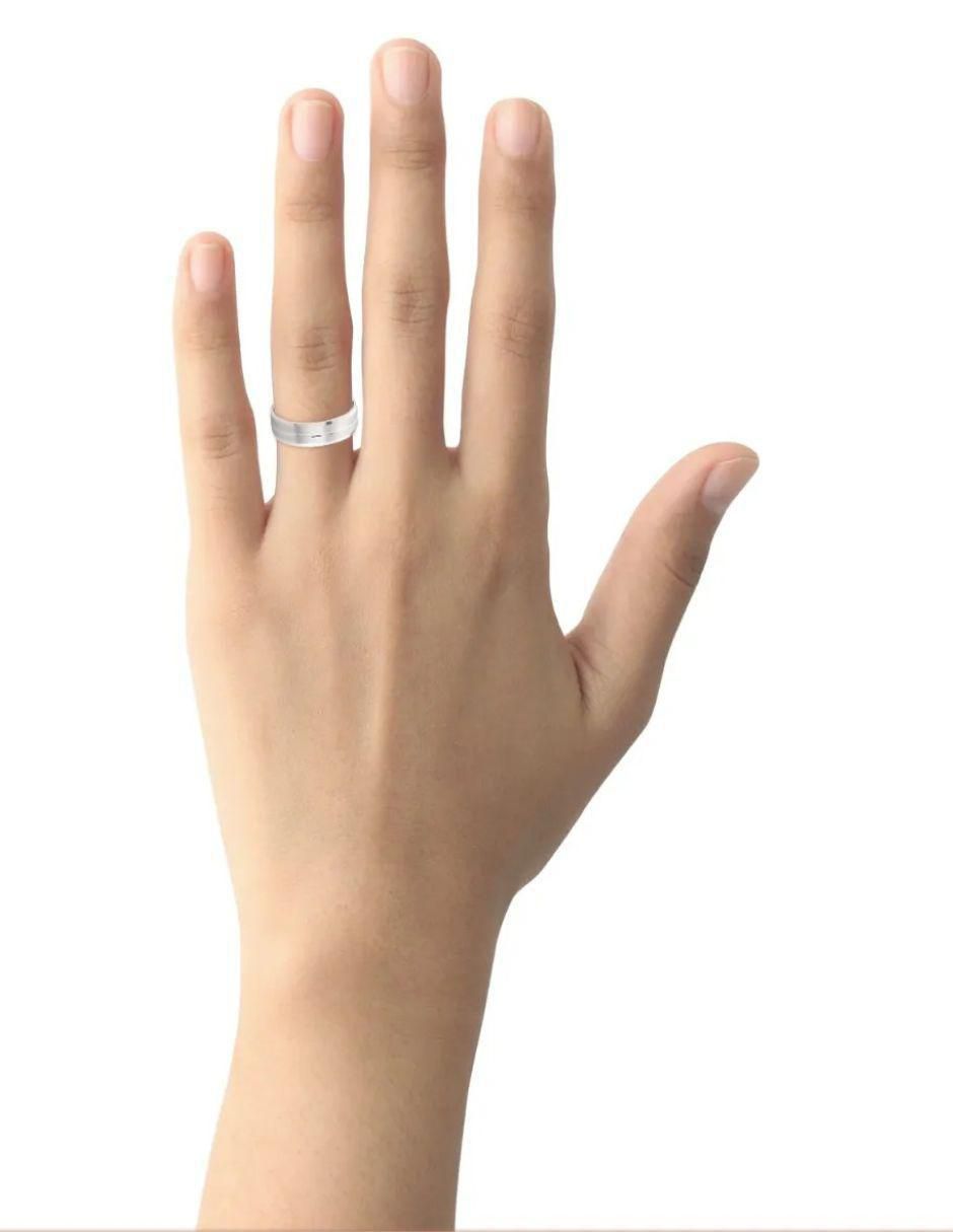 Argolla de oro blanco 14 k 2