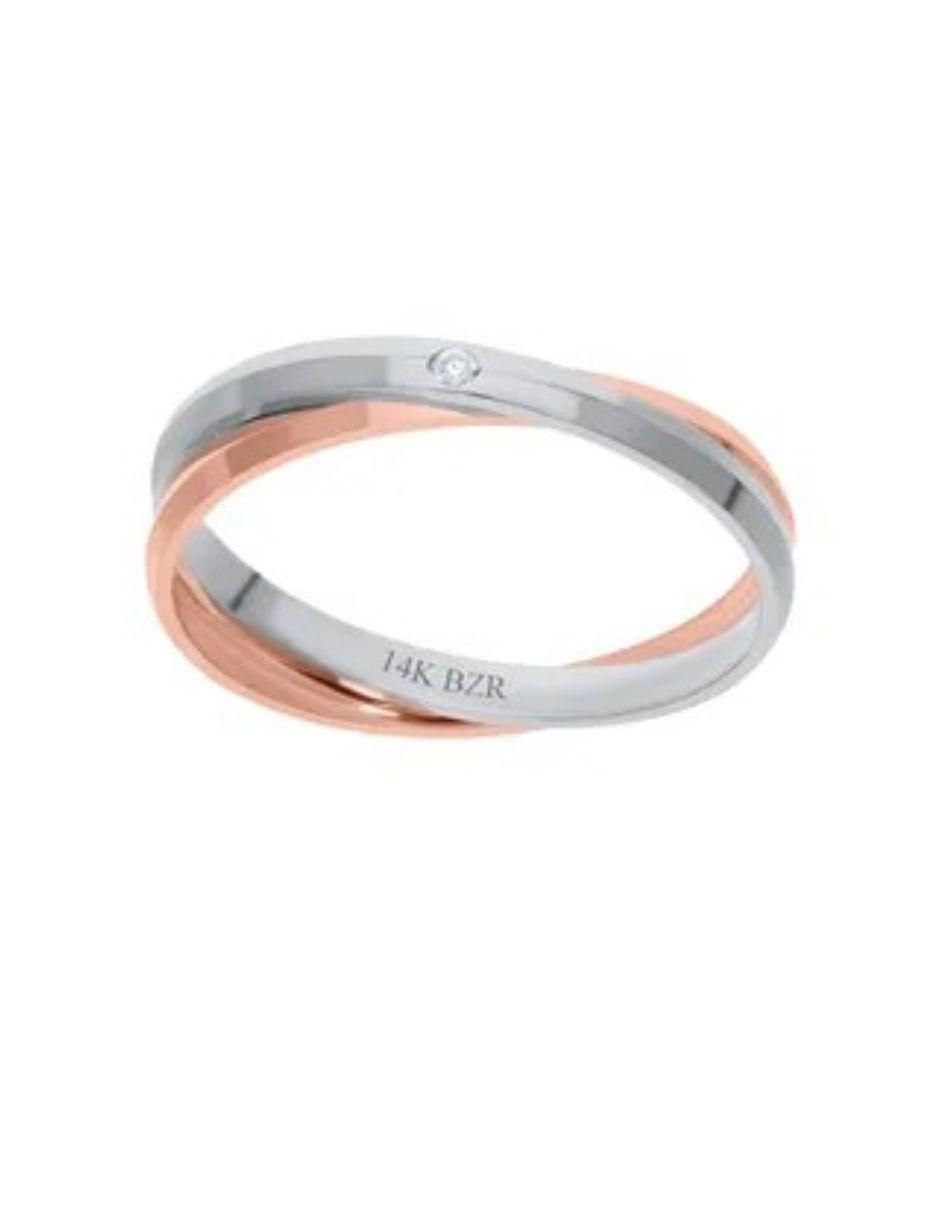 Argolla de oro blanco 14 k Argolla de oro blanco 14 k