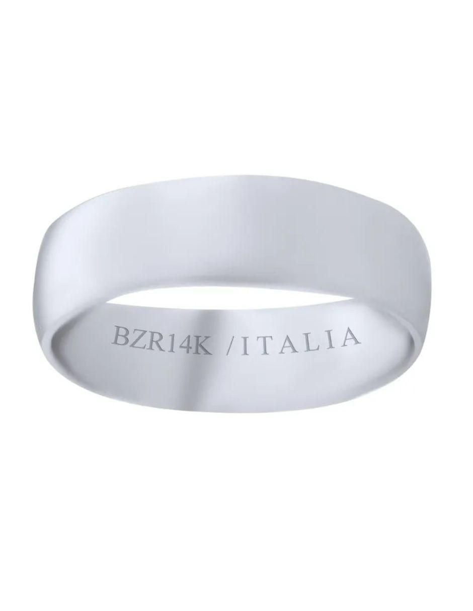 Argolla de oro blanco 14 k