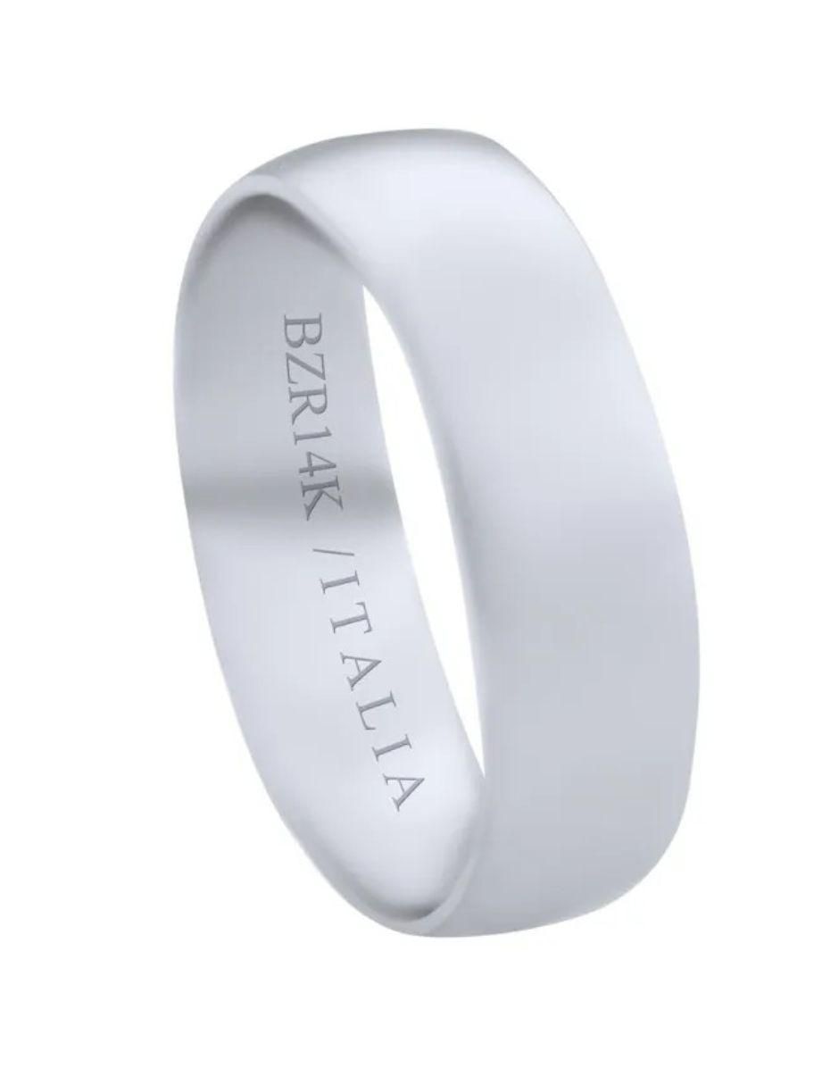 Argolla de oro blanco 14 k